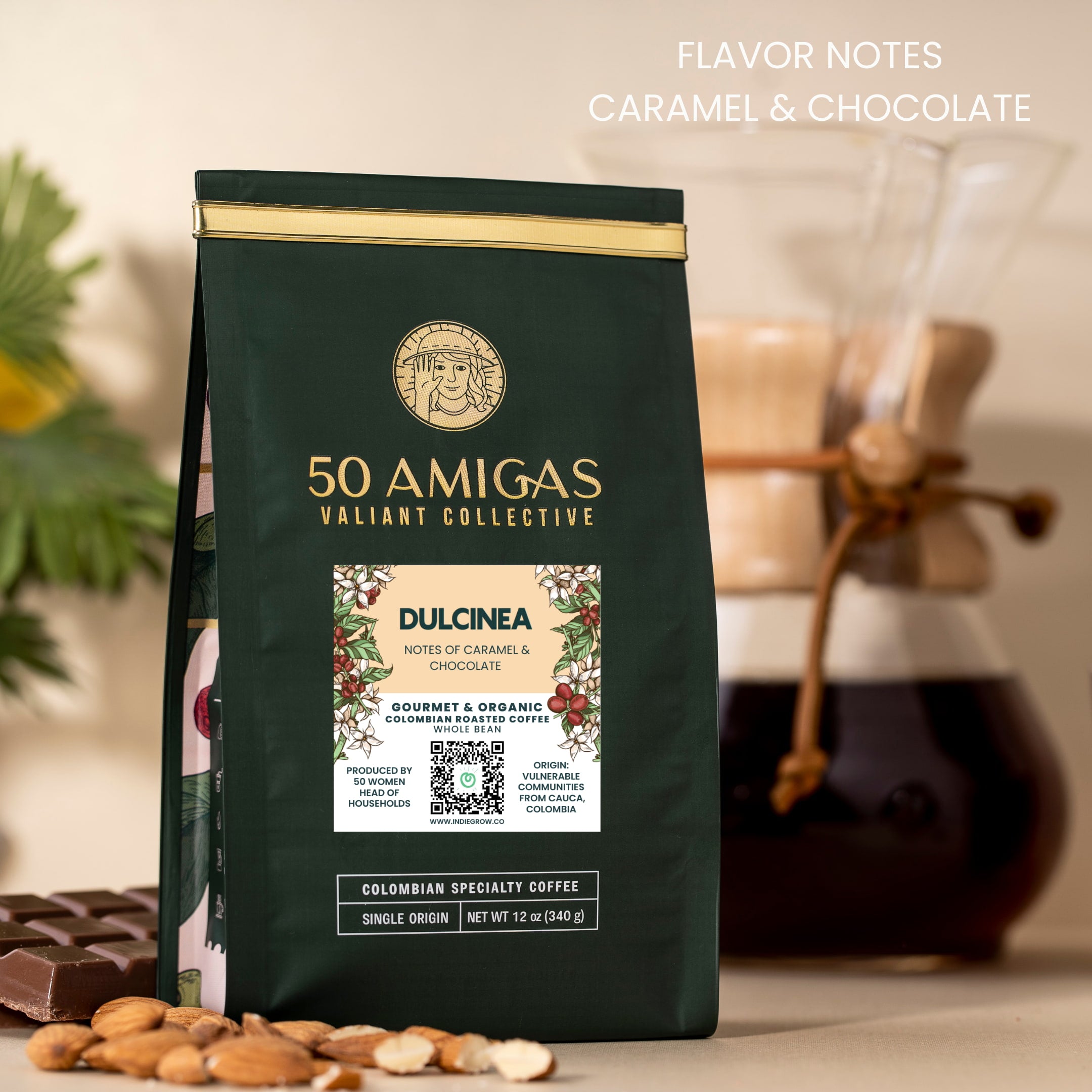 50 Amigas Coffee Colombian | Arabica | Gourmet | Direct Trade - 5 LBS (Pack of 10)