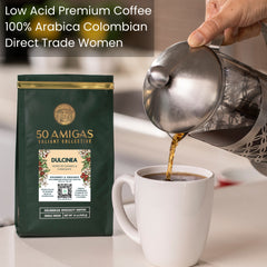 50 Amigas Coffee Colombian | Arabica | Gourmet | Direct Trade - 5 LBS (Pack of 10)